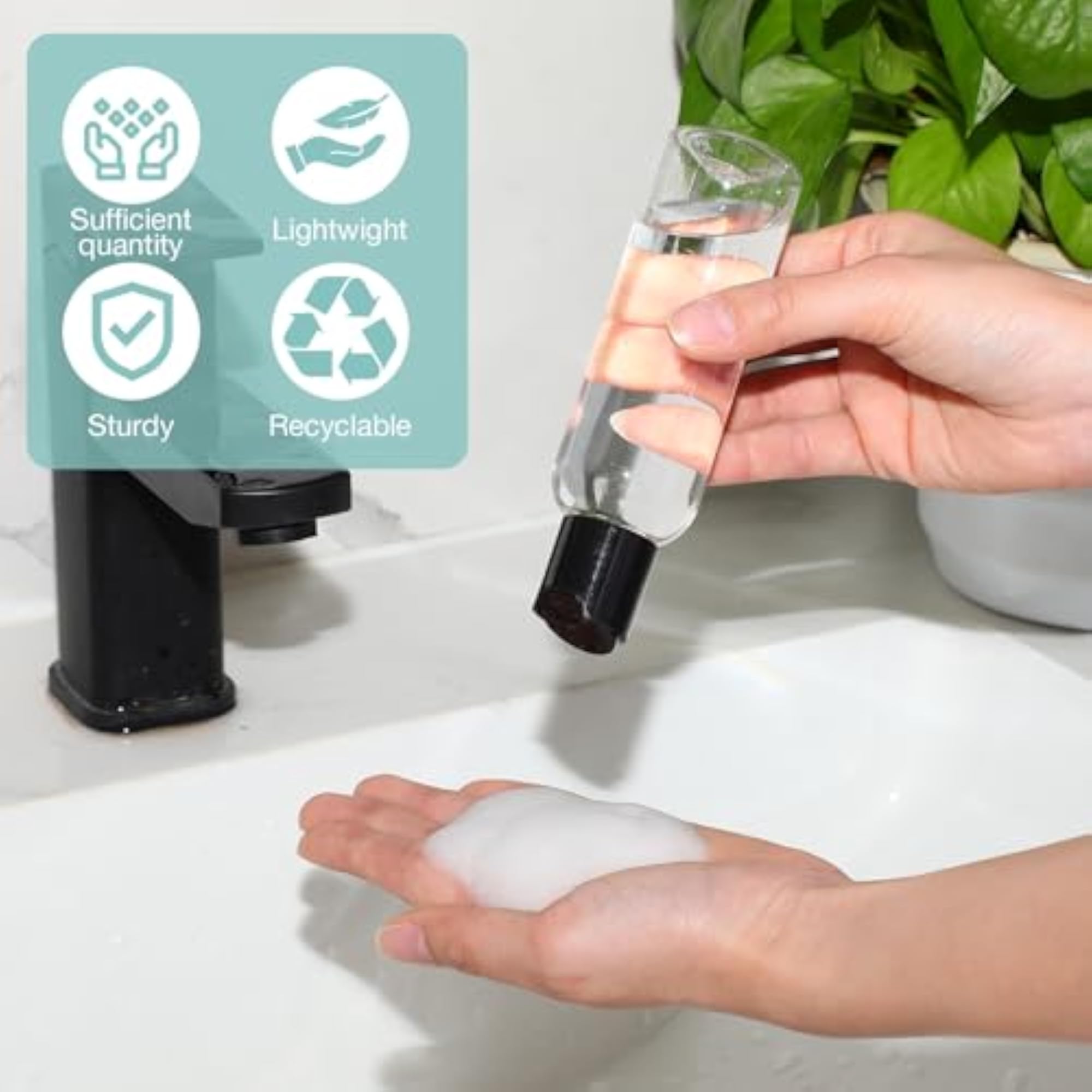50 Pcs 4oz Plastic Squeeze Bottles, Refillable Containers