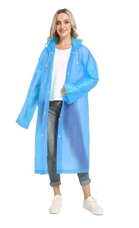 Image of Unisex Adults EVA Waterproof Rain Coat 1Pc