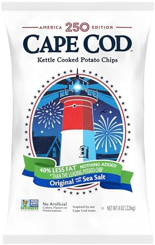 Cape Cod Potato Chips, Less Fat Original Kettle Chips, 8 Oz