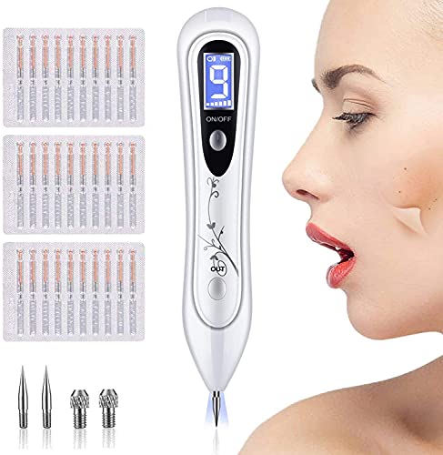 BUDDYGO Manchas Cara Eliminaci�n, Spot Eraser Pro, Skin Tag Mole Remover Pen Intensidad de 9 Niveles para Cara y Cuerpo (Verrugas, Manchas, Mole, Pecas, Tatuajes) Pluma de Pecas con Led Luz