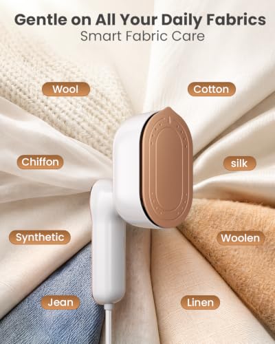 Image of Steamer for Clothes, Handheld Portable Iron Steamer, 2-in-1 Dry & Steam, 180 Rotatable Handle, 20s Fast Heat-Up, 970W Travel Steamer for Home & Travel, 120V Only