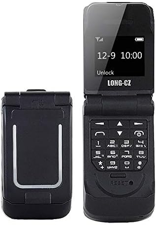 J9 Mini Flip Bluetooth Dialer with Voice Changer Mobile Cell Phone (Black)