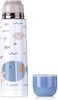 Jané Termo Líquidos 50 cl, Boca Ancha, Acero Inoxidable, hasta 10 Horas, Vaso, Azul