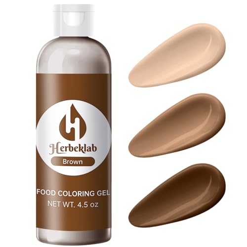 Image of Brown Gel Food Coloring - 4.5 oz Professional Grade Concentrated Food Dye, Gel Based Coloring for Icing, Baking, Cake Decorating & Cookies