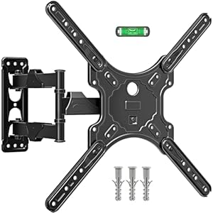 MOUNTUP TV Wall Bracket for Most 26-60 Inch LED, LCD, OLED Flat & Curved TV, Full Motion TV Mount with Tilt Swivel Extension, Max VESA 400x400mm up to 35KG, EU0079