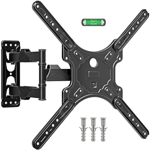 MOUNTUP TV Wall Bracket for Most 26-60 Inch LED, LCD, OLED Flat & Curved TV, Full Motion TV Mount with Tilt Swivel Extension, Max VESA 400x400mm up to 35KG, EU0079
