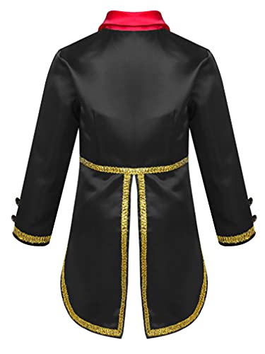 Choomomo Boys Circus Ringmaster Tuxedo Coat Kids Lapel Long Sleeve Halloween Showman Tailcoat Jacket2