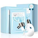 AOPEIBOTO Hyaluronic Acid Mask, Hydrating Face Mask (10 sheets) for Skin Deep Hydration, Dewy Glow and Firm Looking Skin