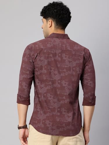 Image of Majestic Man Stylish Geomatric Print Casual Shirt - Pure Cotton| Full Sleeve | Trendy & Comfortable