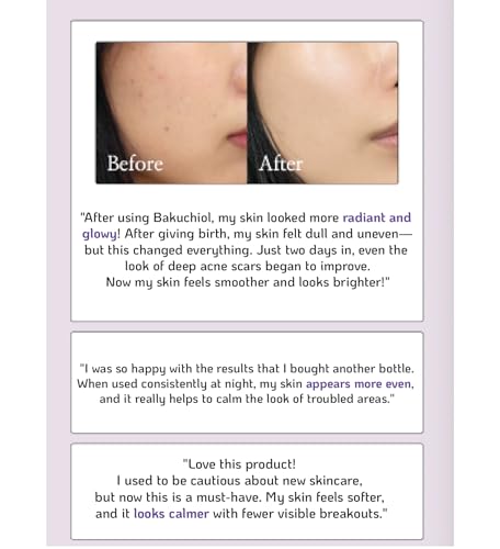 Nano Recipe Korean Bakuchiol Concentrate Mix 2 Drops In Any Step of Your Skin Care Routine Retinol Alternative Non GMO Vegan Certificate Safe Natural Botanical Antioxidant Cold Pressed 10000ppm 30ml