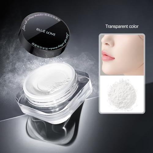 BLUE LOVE Loose Setting Powder - Oil Control, Waterproof, Finishing Powder for Flawless Makeup, Long-Lasting Matte Finish, Compact & Concealer for All Skin Types (Transparent)