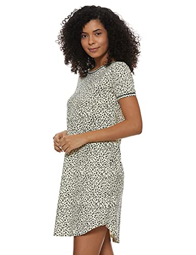 Image of A.T.U.N. (ALL THINGS UBER NICE) Womens Printed Cotton Round Neck Knee Length Regular Dress