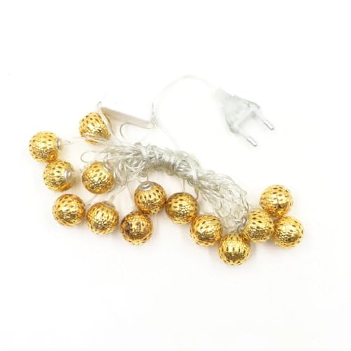 Image of Halonix Plastic Decorer Glowly Globe 15 Bright Led String Light | Diwali Light | Christmas Light | Wedding Light | Festive Lights for Home Decoration (Warm White, 4 Meters)
