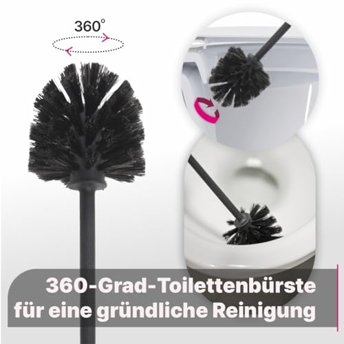 York Toilet Brush, Black, One Size - Image 3