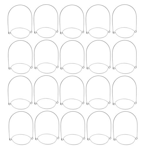 FANGULU 24PCS Stainless Steel Mason Jar Wire Hangers 3.9″×2.6″ Regular Mouth Wire Handles for Mason, Ball, Canning Jars, Ball Pint Jar
