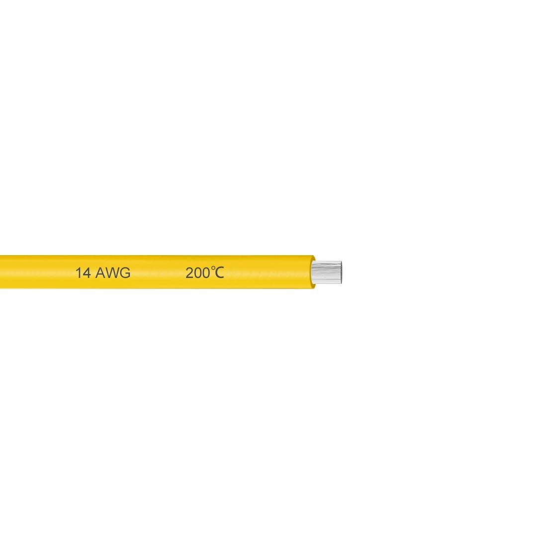 uxcell Silicone Wire 14 AWG Ultra Flexible 600V Electric Wire Strands of Tinned Copper Wire 7 ft Yellow