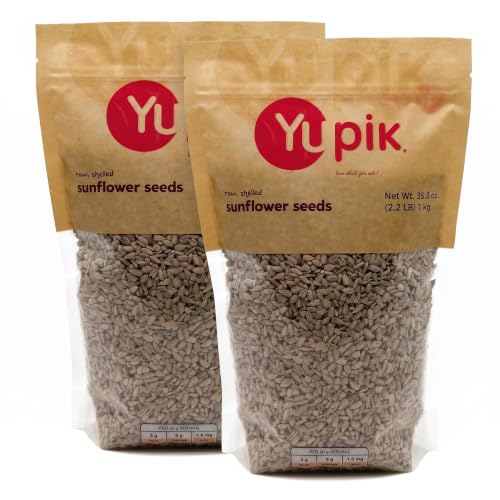 Yupik Seeds, Raw Shelled Sunflower Kernels, 2.2 lb (Pack of 2)