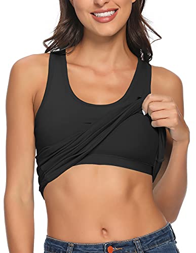 Tank Tops for Women Camisole with Shelf Bra Racerback Cami Sleeveless Summer Top for Workout Sleeping Layering