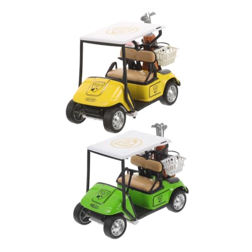 GRIRIW 2Pcs Cart Model Durable Golf Cart Sculpture Decoration for Home Office Chic Golf Cart Ornament Stylish and Elegant
