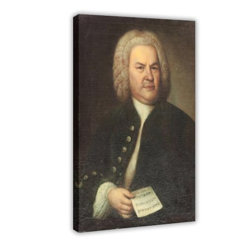 Portrait Johann Sebastian Bach sur toile pour un salon musical inspirant