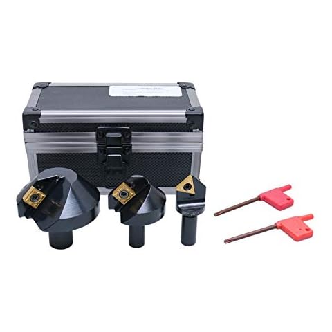 Accusize - 3 Pcs/Set Indexable Carbide Countersink Set 90 Degree, 1/4'', 1/2'', 1-1/4'', 0046-0990 Cover