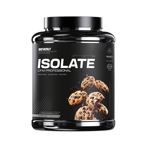 Beverly ISOLATE CFM – Proteína Aislada de Suero Premium (Whey Isolate) | 30 g Proteína | Baja en Lactosa y Sin Azúcares Añadidos | 58 Servicios | Desarrollo Muscular (2 Kg, Chocolate Cookies)