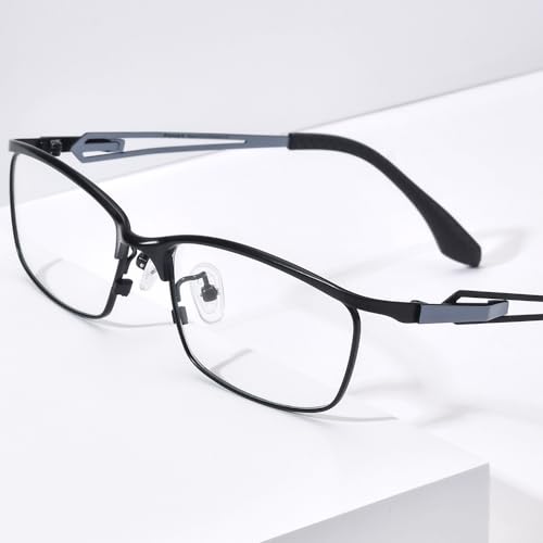 Image of FONEX Pure Titanium Glasses Frame Men Square Eyeglasses Optical Eyewear F85775