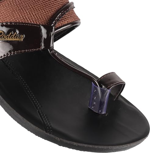 Image of Poddar Men's Flat Sandals - Stylish Toe Ring Slip-On Chappal for Casual, Party & Ethnic Wear