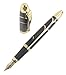 Gullor Fountain Pen 059, Black and Gold, Medium Nib(0.5mm)