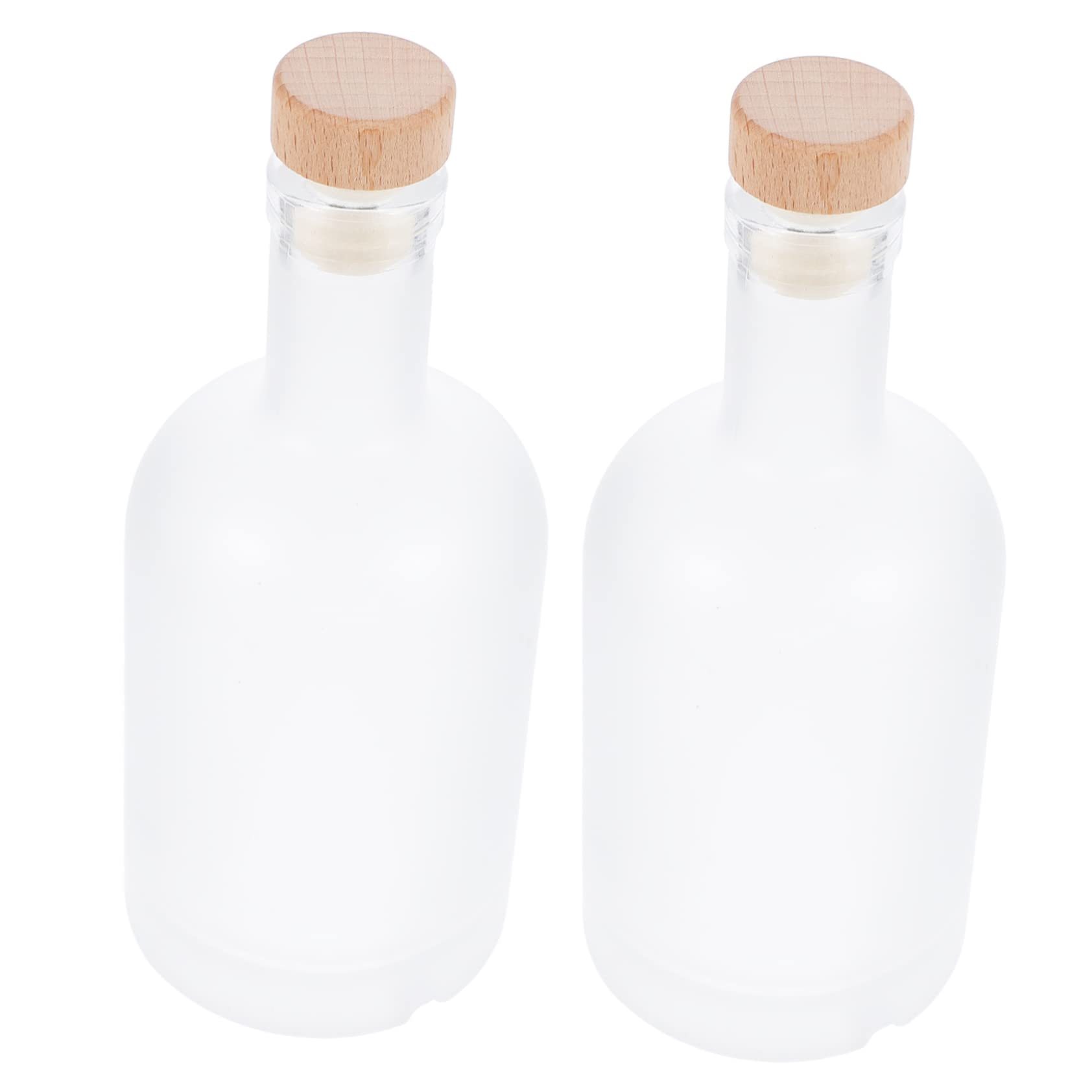 OKUMEYR 2Pcs Airtight Frosted Bottles DIY Fruit Wine Jars for Brewing for Home Parties Cocktails and Beverages and Healthy Material