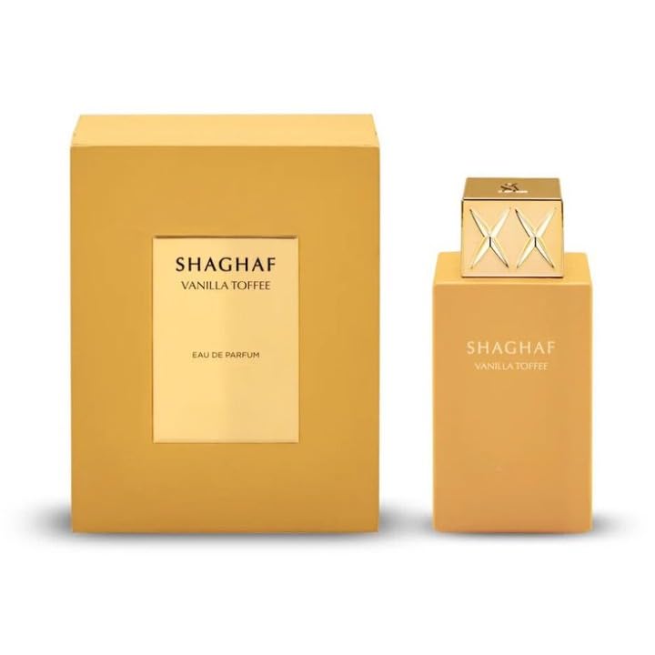 Shaghaaf Vanilla Toffee Eau de Parfum Unisex 75ML - Una Dulzura Decadente de Caramelo Mantecoso y Rico Café Arábica - Fragancia Dulce y Seductora