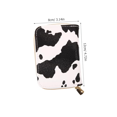 Zipper Card Holder Wallet for Women Small Slim Purse Design Lightweight and Portable Cute Cow Pattern for Everyday Use2
