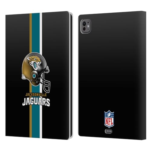Housse iPad Pro 11 M4 avec support pliable et logo NFL Jaguars étui cuir