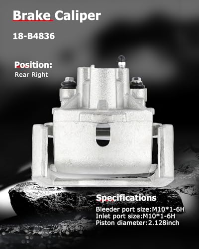 Image of cciyu 18-B4836 Rear Right Brake Caliper With Bracket For Chrysler For Aspen 2007-2009,For Dodge For Durango 2004-2009,For Dodge For Ram 1500 2002-2010,For Ram For 1500 2011-2018