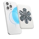 Geometric Metal Pattern Magnetic Phone Card Holder, Slim PU Leather Wallet for Back of Phone Case, Fits iPhone 17/16/15/14/13/12& Samsung AndroidKT047