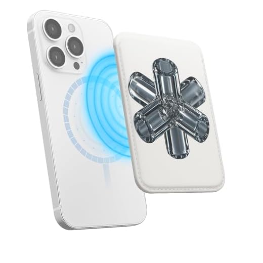 Geometric Metal Pattern Magnetic Phone Card Holder, Slim PU Leather Wallet for Back of Phone Case, Fits iPhone 17/16/15/14/13/12& Samsung AndroidKT047