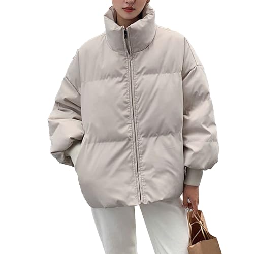Veste bouffante courte à col montant isolant thermique contre le gel