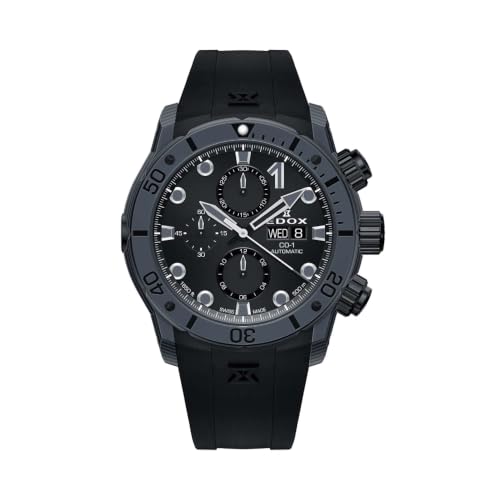 Edox CO-1 Reloj de Hombre automático 45mm Correa de Goma 01125 CLNGN Ning Edox CO-1 Reloj de Hombre automático 45mm Correa de Goma 01125 CLNGN Ning
