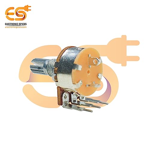 Image of Electronic Spices B10K Split Rotary potentiometer round shaft handle 3 pin
