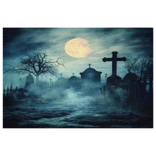 Sets de table Halloween faciles à nettoyer pour protéger la table de cuisine - 2