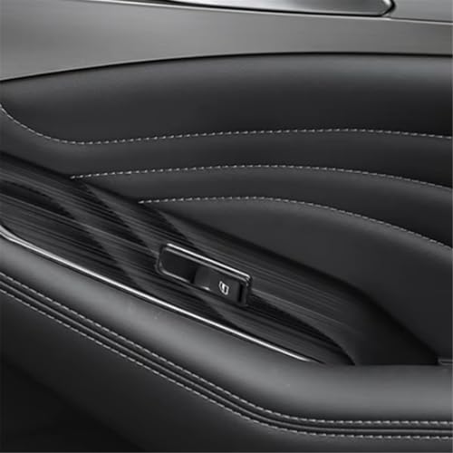 Panel de elevalunas Haval F7 F7X: acero inoxidable negro antirrayaduras 5