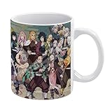 鬼滅の刃マグカップ かわいいファッション セラミックス 朝食カップ牛乳カップ大容量 両面印刷 白 たいねつ クリエイティブデザイン コーヒー コップ 330ミリリットル