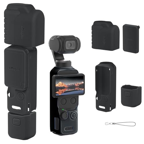 Taoricup DJI Osmo Pocket 4 �Ή� �V���R���P�[�X �ی�P�[�X �ی�J�o�[ �V���R���V�F�� DJI Osmo Pocket 4 �Ή� �A�N�Z�T���[ �����Y�J�o�[ (Black)