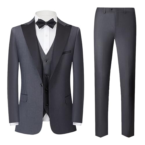 Gilet et pantalon costume 3 pièces homme coupe ajustée tendance