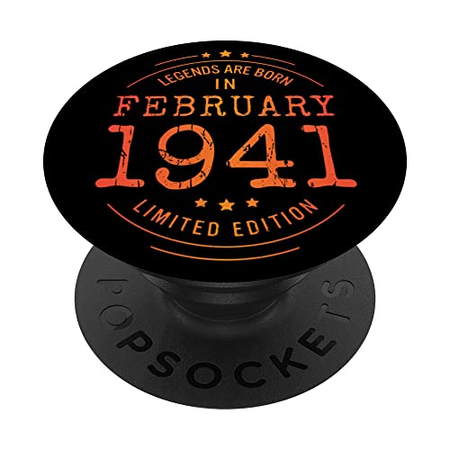 Cumpleaños Febrero 1941 Edición Limitada Regalo February PopSockets PopGrip Intercambiable