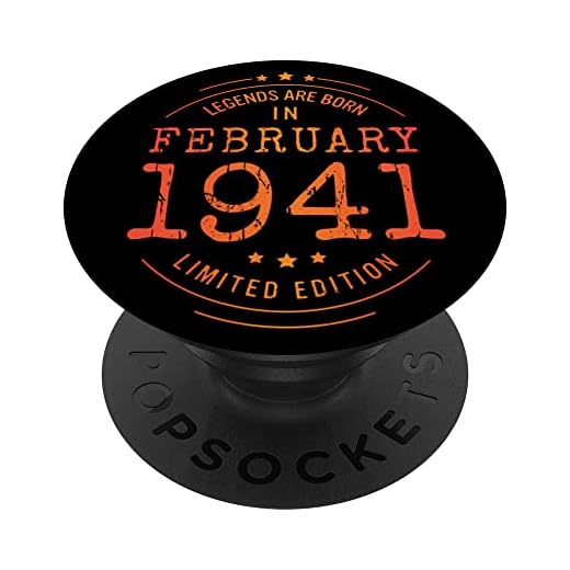 Cumpleaños Febrero 1941 Edición Limitada Regalo February PopSockets PopGrip Intercambiable