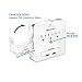 Cable Matters 3 Outlet Wall Mount Surge Protector with USB Charging and 3 Inch Wide Slide-Out Smartphone Holders White
