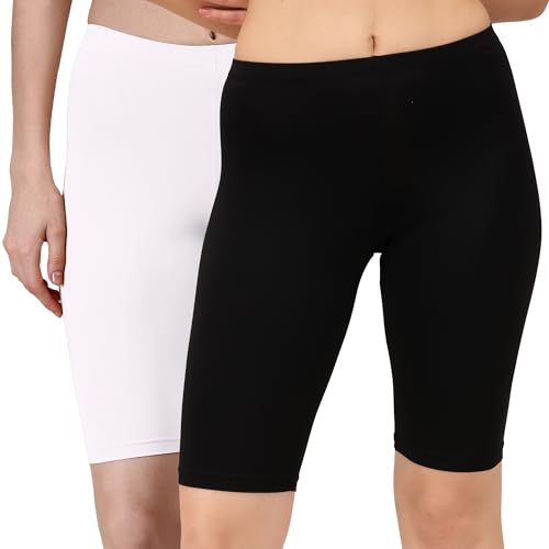 Image of SOIE Women's Mid Rise Soft Polyamide Spandex Knee Length Cycling Shorts