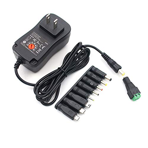 POWSEED Universal AC Adapter 3V 4.5V 5V 6V 7.5V 9V 12V Power Supply Charger W/8 Adapter Plugs for Home Appliance, 3Amp Max - Thumbnail 7