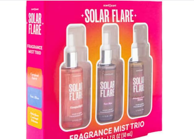 Fragrance Mist Trio Pack, Hair and Body Spray, 1.7 oz Each, 3 Count, Travel Size, Sweet Scent